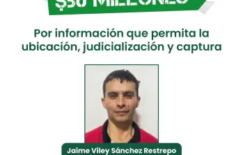 En la imagen, alias Cumballo, buscado por desaparición forzada y secuestro con fines extorsivos. FOTO Gobernación de Antioquia. 