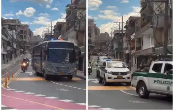 Las imágenes corresponden a una caravana del Inpec en el municipio de Itagüí, al sur del Valle de Aburrá, que da idea de un posible traslado de varios cabecillas. FOTOS Cortesía 