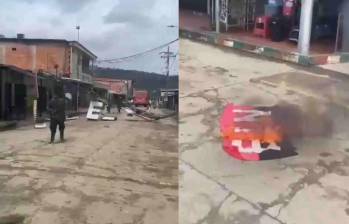 Presencia de las disidencias en el corregimiento de Versalles, municipio de Tibú, Norte de Santander. Foto: captura de pantalla