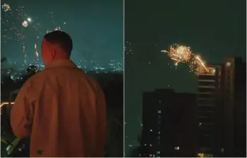 El video grabado por el cantante Daddy Yankee captó a los ocupantes de un apartamento quemando una gran cantidad de pólvora. FOTO: Cortesía