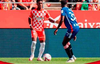 El futbolista colombiano Yáser Asprilla fue una de las contrataciones “estelares” del Girona de España para esta temporada. No ha tenido muchos minutos. FOTO: Tomada de X @GironaFC