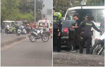 El siniestro se presentó llegando al barrio Florida, en el municipio de Bello. FOTOS Denuncias Antioquia. 