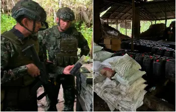 Desde julio del año pasado, ya van 13 laboratorios de droga que se encuentran cerca de Medellín. FOTOS: Cortesía