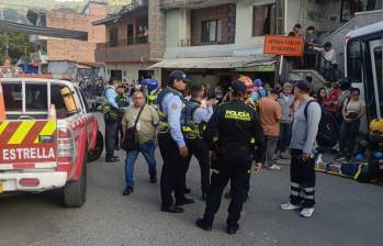 Imagen de la zona del accidente en La Tablaza, municipio de La Estrella. FOTO Denuncias Antioquia.