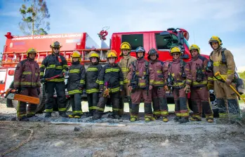 El Cuerpo de Bomberos Voluntarios de La Unión, en el Oriente de Antioquia. FOTO: Cortesía Facebook
