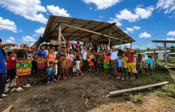 El resguardo indígena beneficiado lleva por nombre La Marina, y está ubicado en el municipio de Murindó. FOTO Gobernación de Antioquia. 