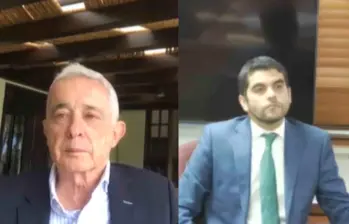 Hernán Cadavid participa como testigo en el juicio al expresidente Álvaro Uribe. FOTO: Captura de video