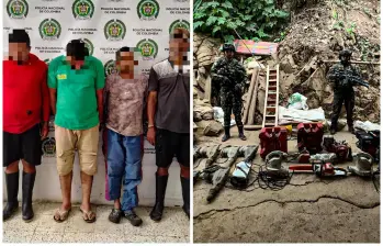 Las operaciones se hicieron en conjunto entre el Ejército y la Policía Nacional. FOTO Cortesía Cuarta Brigada del Ejército. 