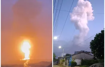 La erupción fue captada en varios videos ciudadanos. FOTOS: Cortesía
