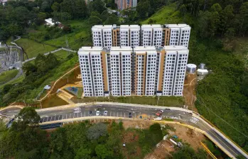 Así se ve el proyecto de vivienda Ciudad del Este en la comuna 9 Buenos Aires. FOTO Alcaldía de Medellín. 