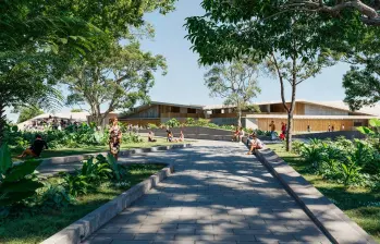 Así lucirá el primero de cinco Recreos Culturales de la ciudad en la Comuna 15 Guayabal. FOTO Alcaldía de Medellín.