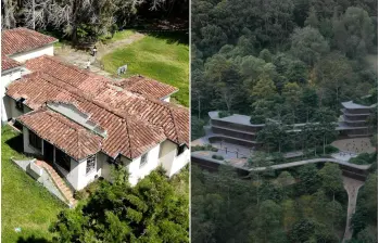 Antes y después proyectado por la Alcaldía de las obras del colegio El Tirol. FOTOS: Cortesía Alcaldía
