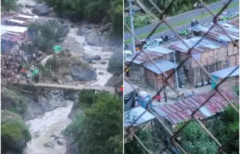 El cuerpo del menor de edad fue rescatado por el Cuerpo de Bomberos de Medellín. FOTOS: Cortesía Denuncias Antioquia