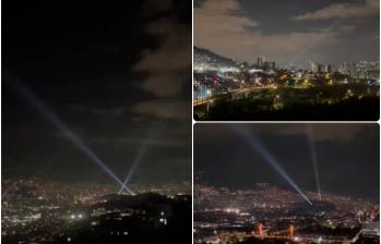 Las luces aparecen alrededor de los cerros Nutibara, el Volador y La Asomadera. FOTO: Cortesía