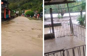 Así se ven las callas y casas del corregimiento San José en el municipio de Apartadó, Urabá antioqueño. Imágenes tomadas de redes sociales. 