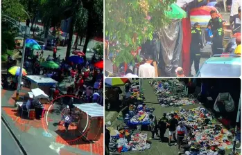 La persecución de las autoridades quedó registrada en las cámaras de seguridad del Distrito. FOTOS: Cortesía Secretaría de Seguridad