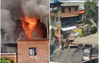 La conflagración habría iniciado en una vivienda ubicada en inmediaciones de la calle 54 con la carrera 11. FOTO: Cortesía