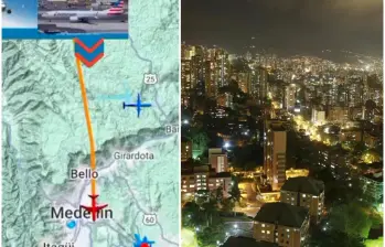 El sobrevuelo, que sintieron múltiples testigos en Medellín, generó intriga en la ciudad. FOTOS: Cortesía y Archivo