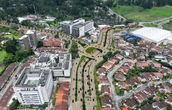 Una de las principales obras que se tienen en los planes para aprovechar los excedentes de la concesión Devimed es un intercambio vehicular a la altura de la Clínica Somer. FOTO Cortesía Alcaldía de Rionegro
