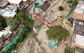 Una de las 6 obras que adelanta la alcaldía en las quebradas priorizadas de la ciudad. FOTO Alcaldía de Medellín. 