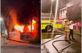 El incendio se desató en una casa ubicada en inmediaciones de la carrera Venezuela (49) con la calle Jorge Robledo (65). FOTOS: Cortesía Dagrd