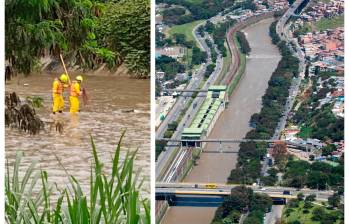 El cuerpo sin vida fue encontrado en las aguas del río Medellín, a la altura del barrio Caribe. FOTO: CORTESÍA DENUNCIAS ANTIOQUIA Y ESNEYDER GUTIÉRREZ