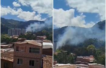 La Alcaldía mantiene el seguimiento de la situación mientras los bomberos adelantan las labores de control. FOTOS Cortesía Denuncias Antioquia. 