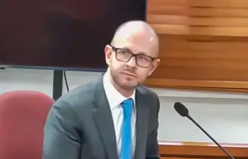 Andrés Felipe Arias, reapareció en el juicio al expresidente Álvaro Uribe. FOTO: captura de pantalla