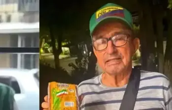 Luis Felipe Yagüe Cotazo tiene 74 años y vende panela en el Caquetá. FOTO: REDES SOCIALES.