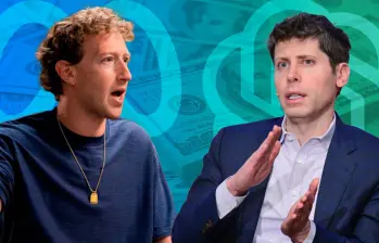 Mark Zuckerberg, CEO de Meta; y Sam Altman, CEO de OpenAI, participan personalmente en la cacería de talento, enviando mensajes directos, invitando a candidatos a sus casas y ofreciendo acceso a cantidades masivas de potencia computacional. FOTO: Getty.
