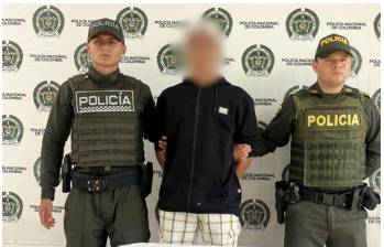 El capturado por el delito de feminicidio tiene 20 años. FOTO Policía Antioquia.