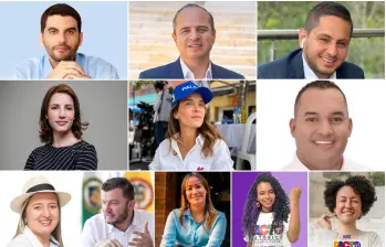 Mientras que el Centro Democrático y el Pacto Histórico tienen más curules por Antioquia, el Partido Conservador y el Liberal ceden algo de terreno. Imágenes tomadas de redes sociales y cuentas oficiales.