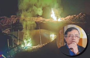 Tras un operativo en La mandinga, el Ejército señaló que en la zona se sacaban hasta $18.000 millones en oro al mes. FOTO Cortesía.