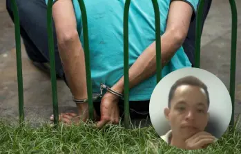 La imagen de fondo, una referencia de un capturado en el barrio Manrique. En la parte inferior derecha, en miniatura, el hombre judicializado. FOTOS Jaime Pérez y Fiscalía General de la Nación. 