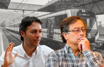 El presidente Gustavo Petro (derecha) nombró a dos contratistas de la alcaldía de Daniel Quintero (derecha) en la junta directiva del Metro de Medellín. FOTOS: ARCHIVO EL COLOMBIANO
