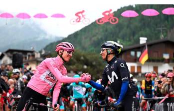 Nairo Quintana se refirió nuevamente a su retiro y a la superioridad de Tadej Pogačar. FOTO GETTY