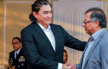 Gustavo Bolívar con el hoy expresidente Gustavo Petro. Foto: Presidencia