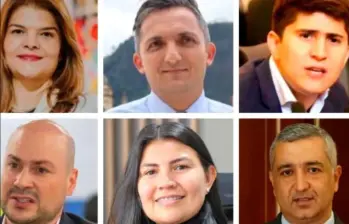 Los congresistas investigados por la Corte son Juan Pablo Gallo, Julián Peinado, Liliana Bitar, Wadith Manzur y Karen Manrique, además del excongresista Juan Diego Muñoz. Fotos: El Colombiano | Red social X | Cámara de Representantes