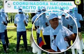 Integrantes de la Coordinadora Nacional Ejército Bolivariano. Foto: tomada de video.