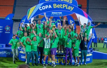 Andrés Román terminó dándole el título a Nacional con su anotación. FOTO CAMILO SUÁREZ