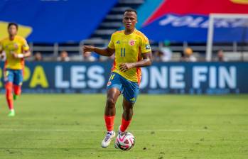 El futbolista chocoano Jhon Arias es el candidato para heredar el número diez que llevó, desde 2012, James Rodríguez. Foto: Juan Antonio Sánchez 