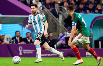 Lionel Messi marcó uno de los dos goles de la victoria argentina sobre méxico este sábado. FOTO EFE 