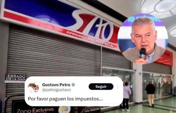 El comentario del presidente Gustavo Petro sobre el cierre del almacén Olímpica que cuestionó Fenalco. FOTO CORTESÍA