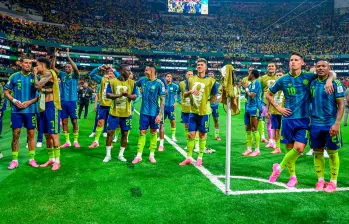 El seleccionado colombiano consiguió una gran victoria en el estadio Azteca de Ciudad de México contra Uzbekistán en el último duelo de la primera ronda de la fase de grupos. Foto: Juan Antonio Sánchez