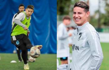 James Rodríguez ya entrena con su equipo, pero aún no recibe el visto bueno para debutar. FOTO IMAGEN TOMADA DE UN VIDEO DEL MINNESOTA FC