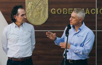 El alcalde de Medellín, Federico Gutiérrez, y el gobernador de Antioquia, Andrés Julián Rendón, hablaron de la situación en Hidroituango con los drones y el riesgo de su visita. FOTO CORTESÍA