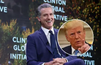 Gavin Newsom volvió a burlarse de Donald Trump en redes sociales, esta vez, con comentarios sobre su peso. FOTO: AFP