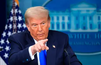 Donald Trump, presidente de Estados Unidos por segunda ocasión, ha sostenido un constante enfrentamiento por redes sociales contra Gustavo Petro. FOTO: GETTY.