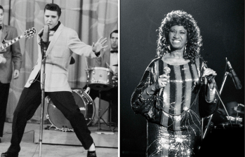 Elvis Presley y Celia Cruz fueron hitos de la música popular del siglo XX. Foto Getty.