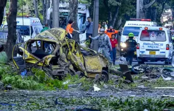 El atentado ocurrido en Cali el pasado jueves, 21 de agosto, cobró la vida de siete personas y dejó a otras 70 heridas. FOTO: AFP